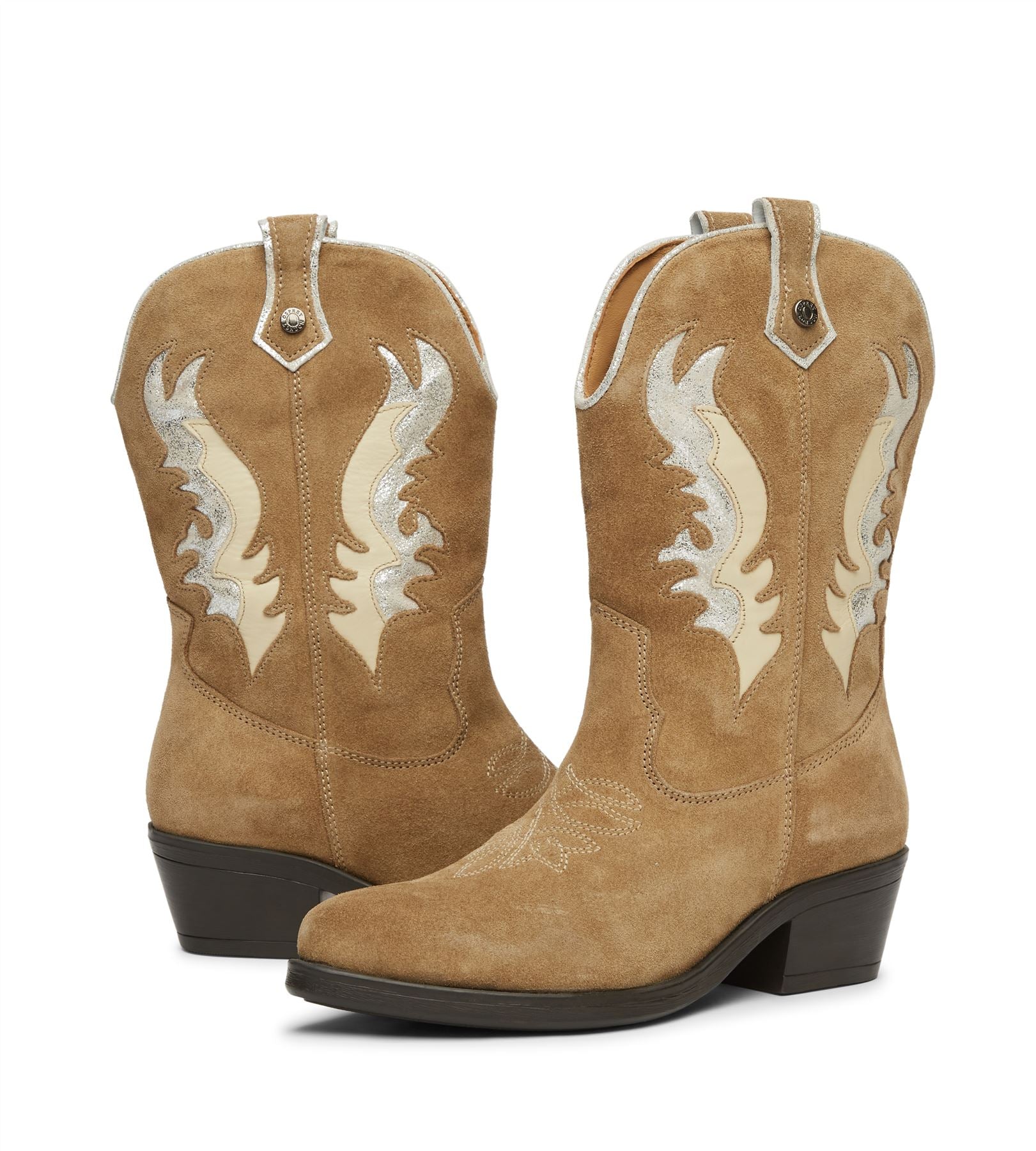 Osprey London The Louisville Wildleder Damen Stiefel In Beige