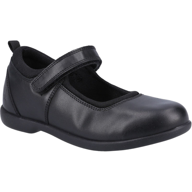 Hush Puppies Bianca JNR Mädchenschuhe Aus Schwarzem Leder