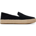 TOMS Carolina 100% Rindsleder Damen Schwarz Espadrilles