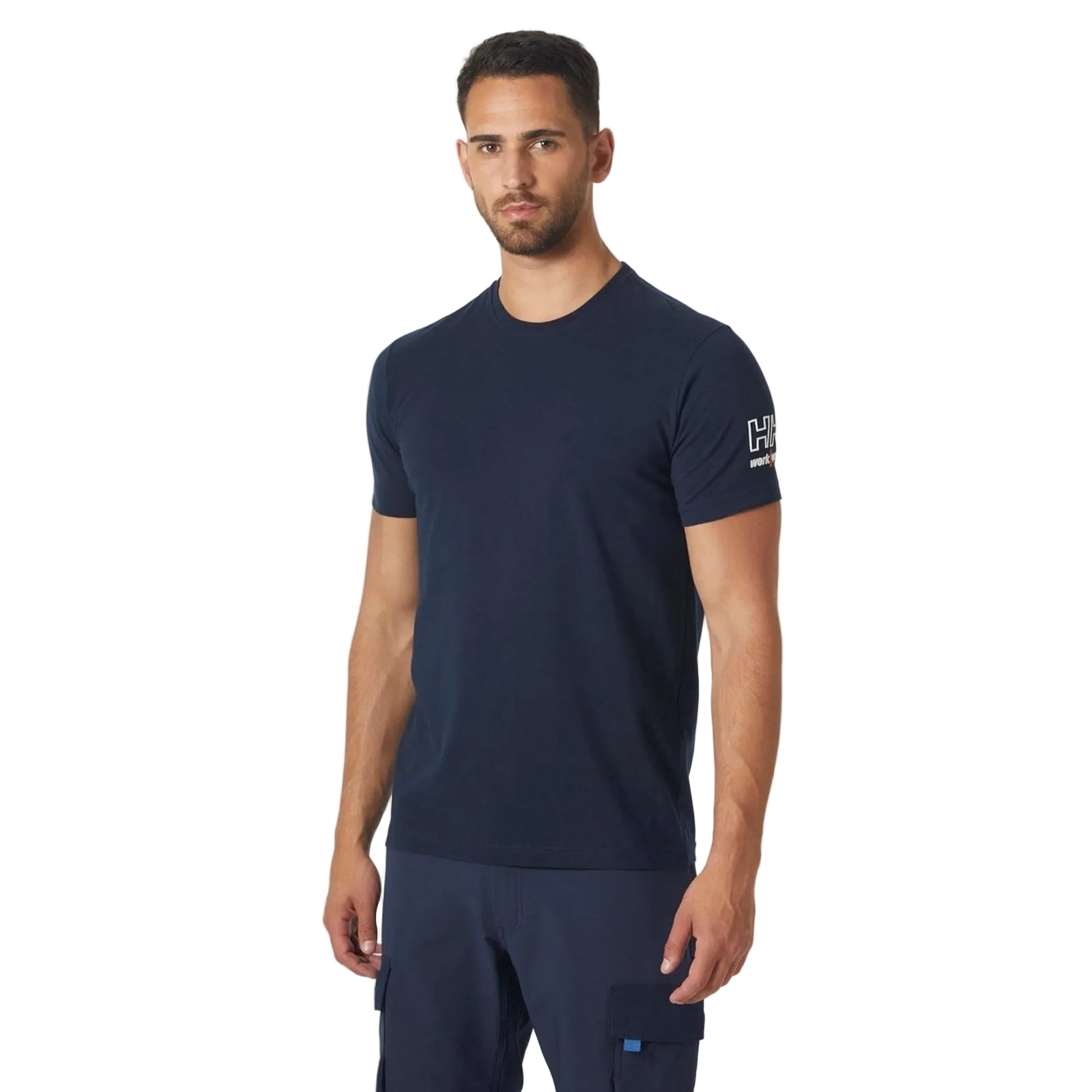 Helly Hansen Workwear Kensington Baumwoll Herrenblaue T-Shirts Mit Kurzen Ärmeln