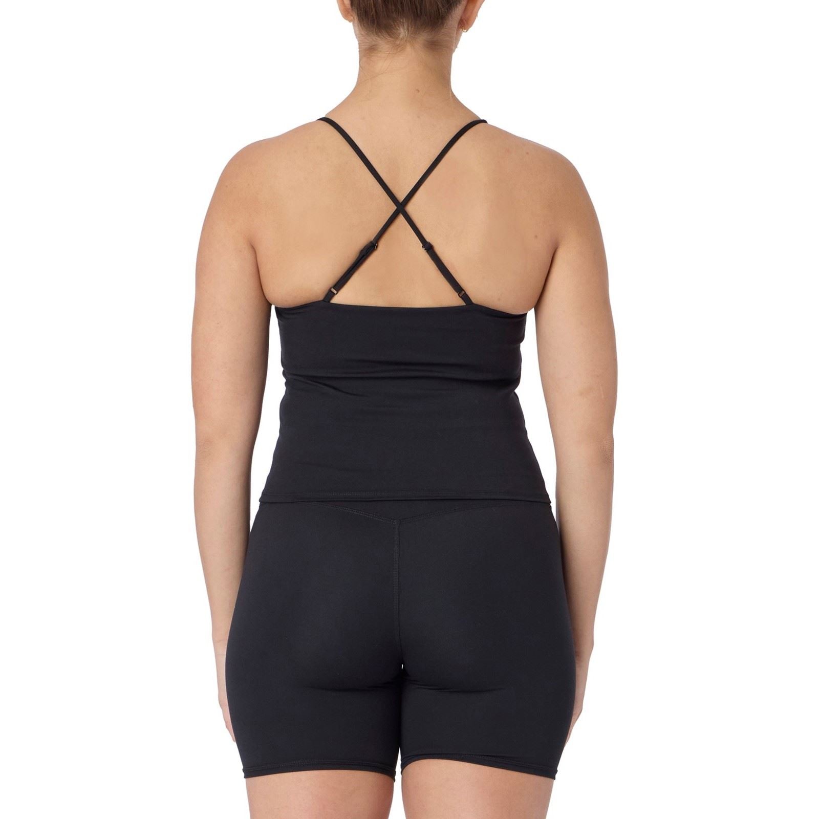 Skechers Goflex Slim Strappy Tank Polyester Damen Schwarze Sportbekleidungs-Tanktops