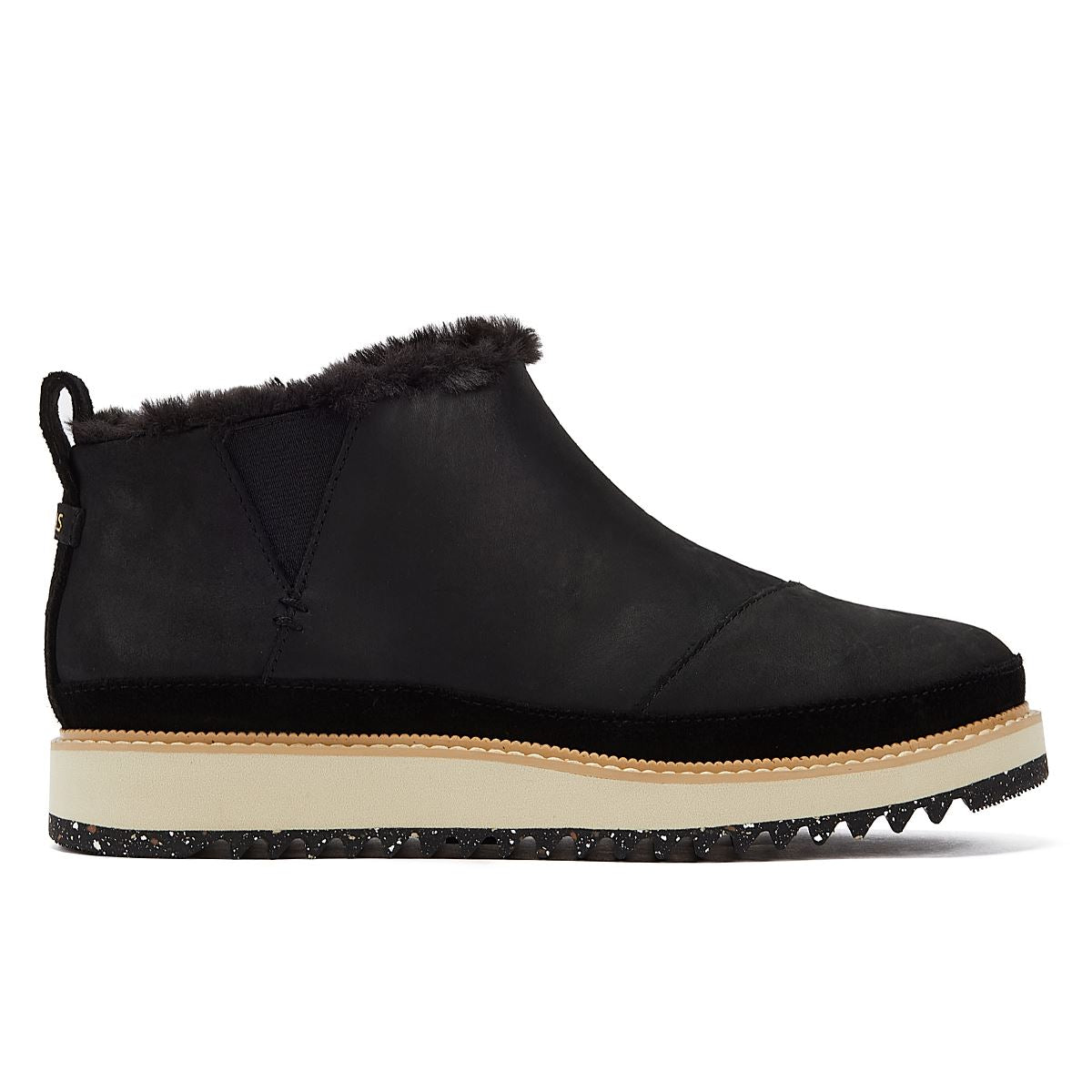 TOMS Marlo Damenstiefel Aus Schwarzem Geöltem Nubukleder