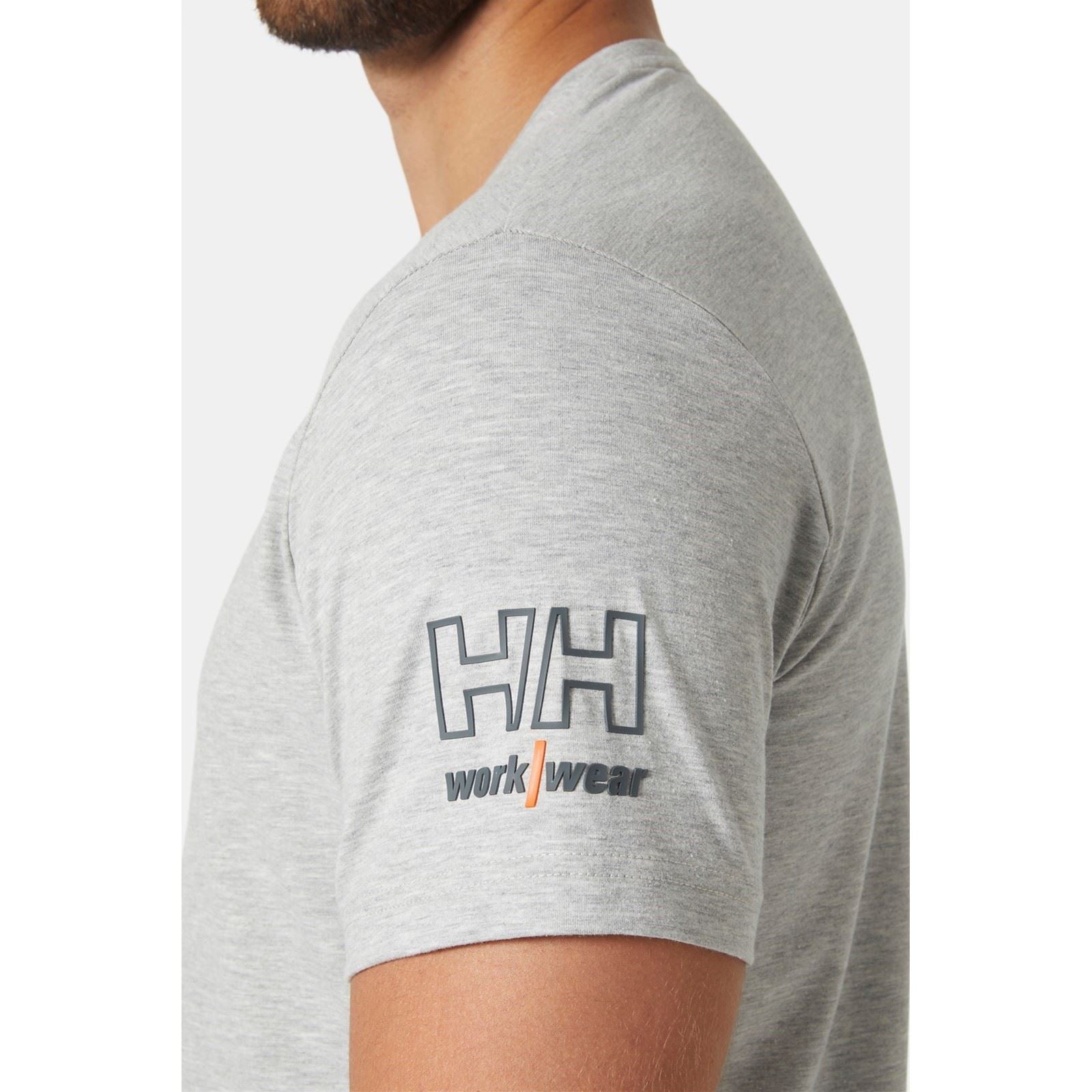 Helly Hansen Workwear Kensington Baumwoll Kurzarm T-Shirts Für Herren In Grau