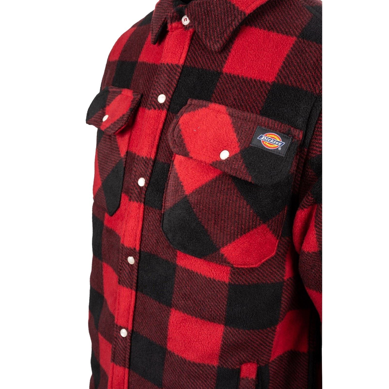 Dickies Portland Polyester Herren Rotes Freizeithemd