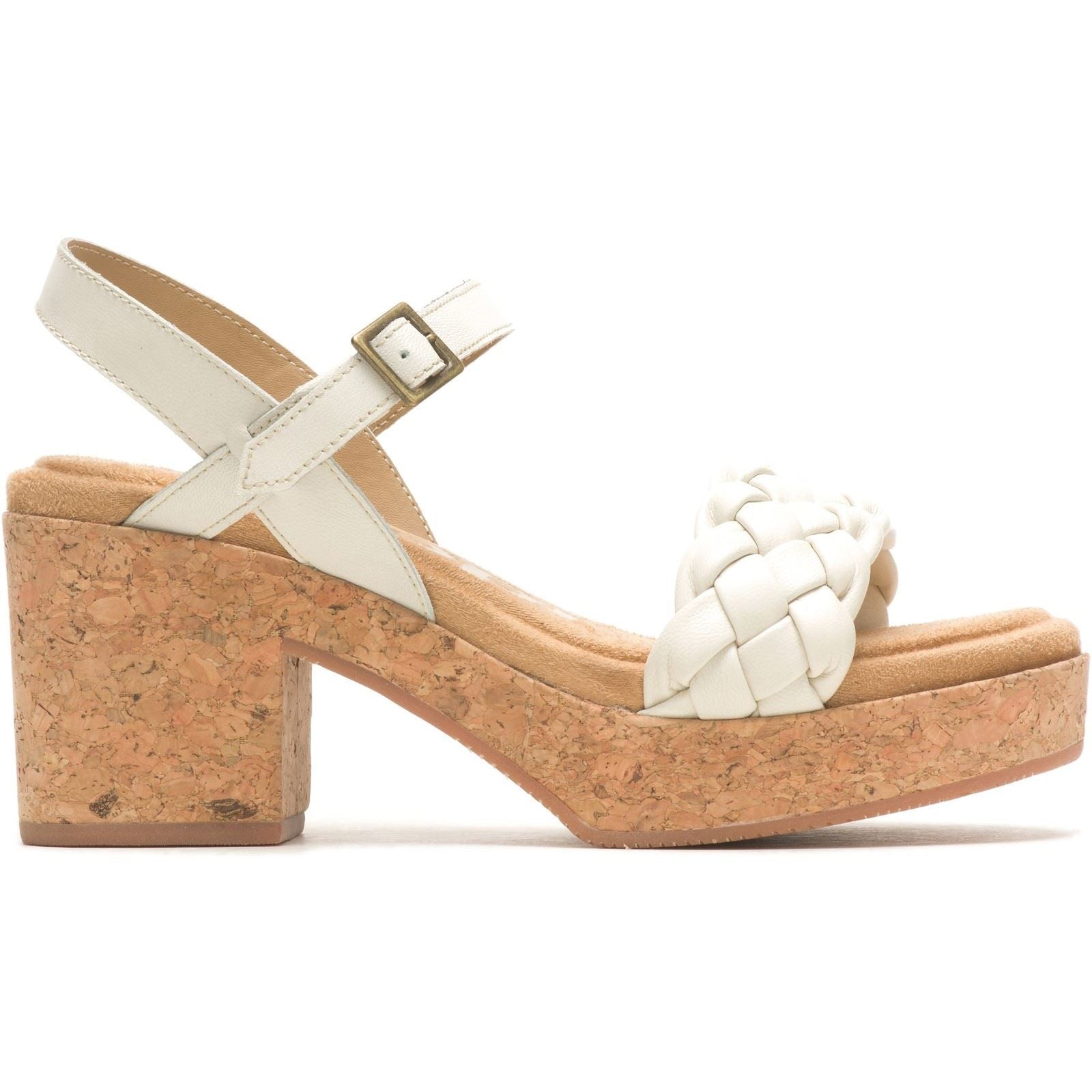 Hush Puppies Poppy Quarter Strap Damen Sandalen Aus Weißem Leder