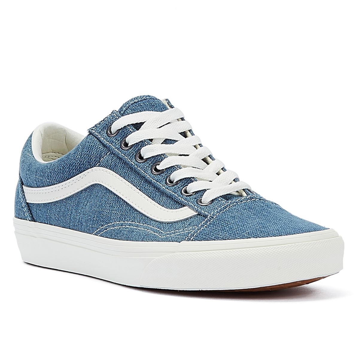 Vans Old Skool Gewebte Jeans Blau/Weiße Jeans-Sneakers