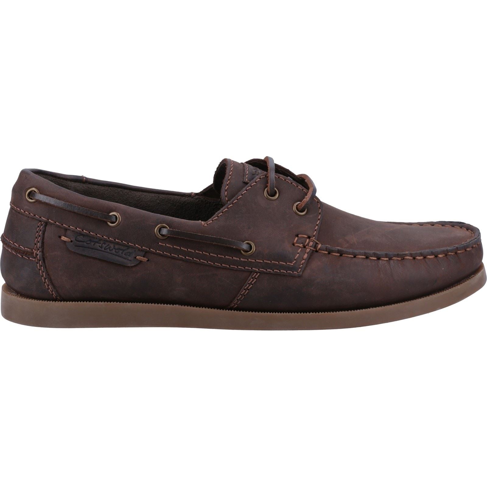 Cotswold Waterlane Leder Damen Braune Bootsschuhe