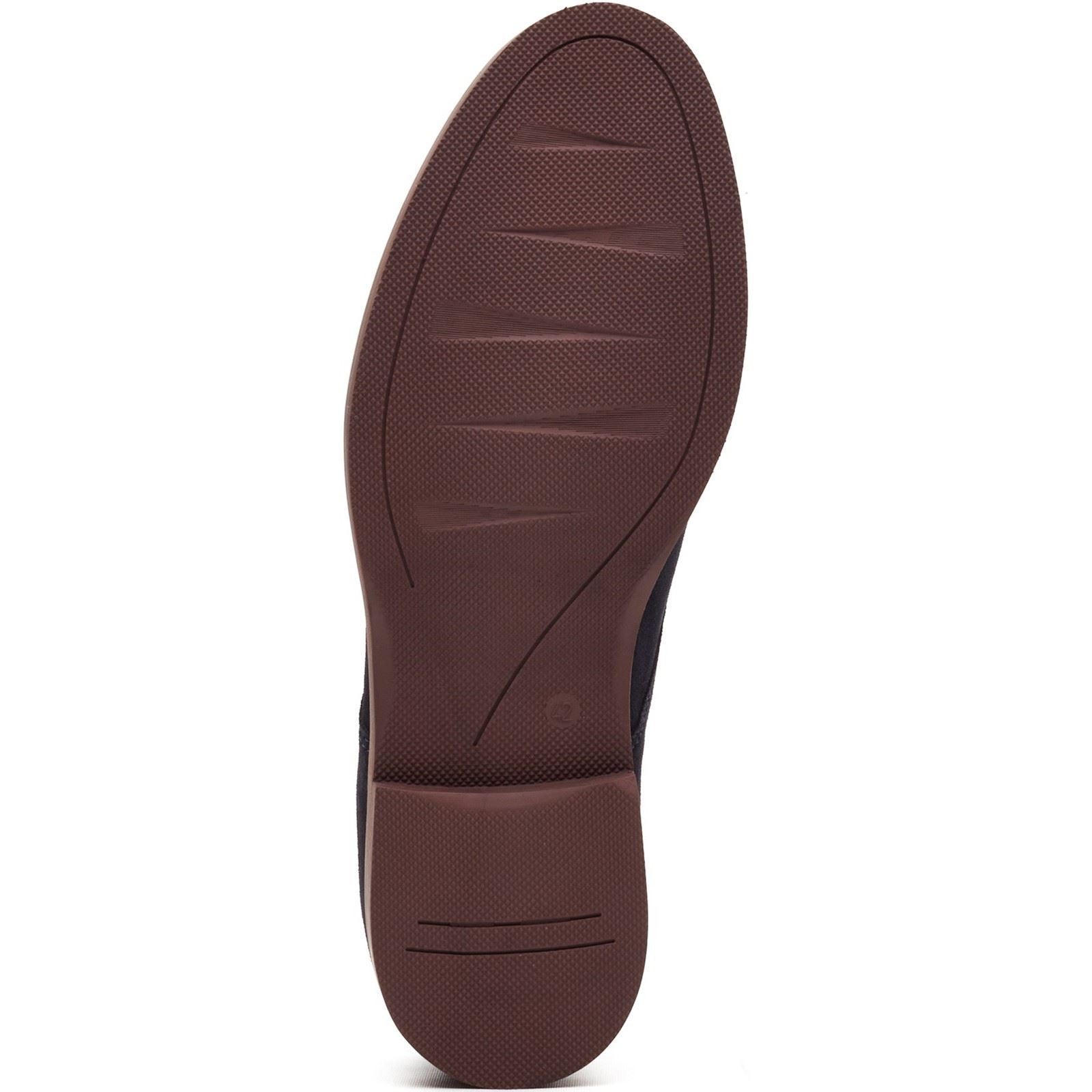 Base London Strand Lace Up Leder Herren Marineblaue Schnürschuhe