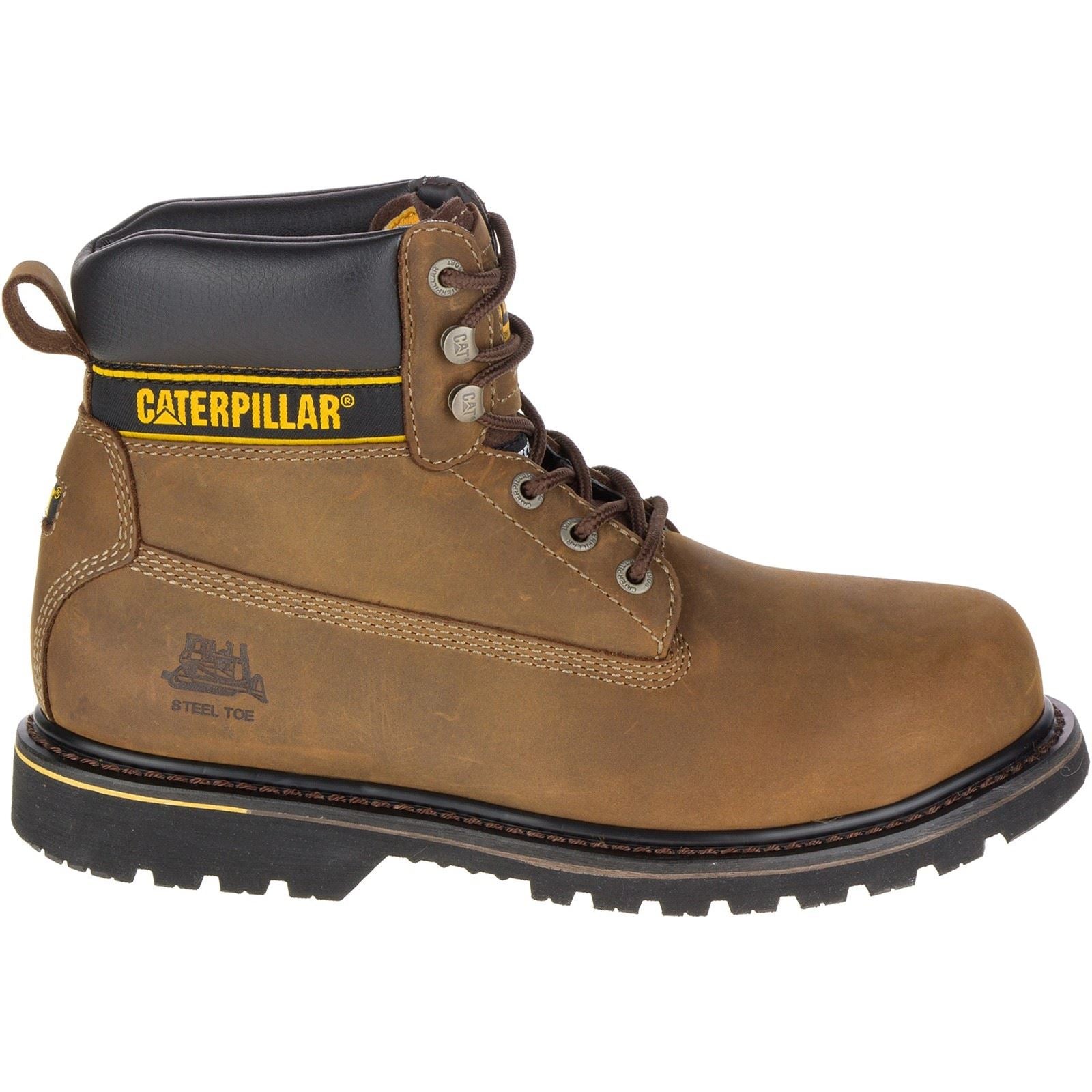 Caterpillar CatHolton S3 Leder Braun Sicherheitsschuhe
