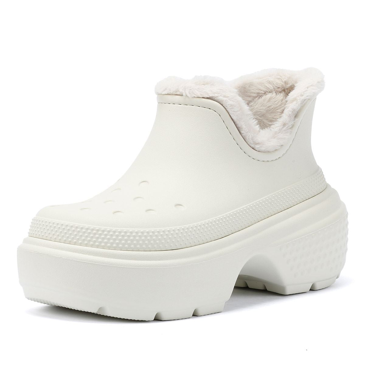 Crocs Stomp Lined Shorty Damen Weiße Stiefel