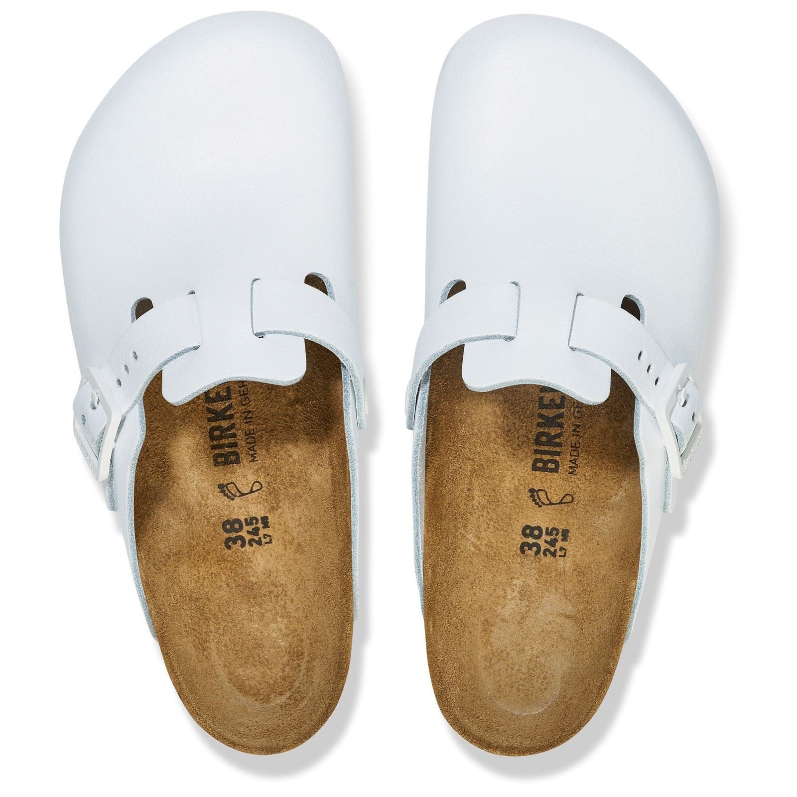 Birkenstock Boston Pro Damen Clogs Aus Weißem Leder