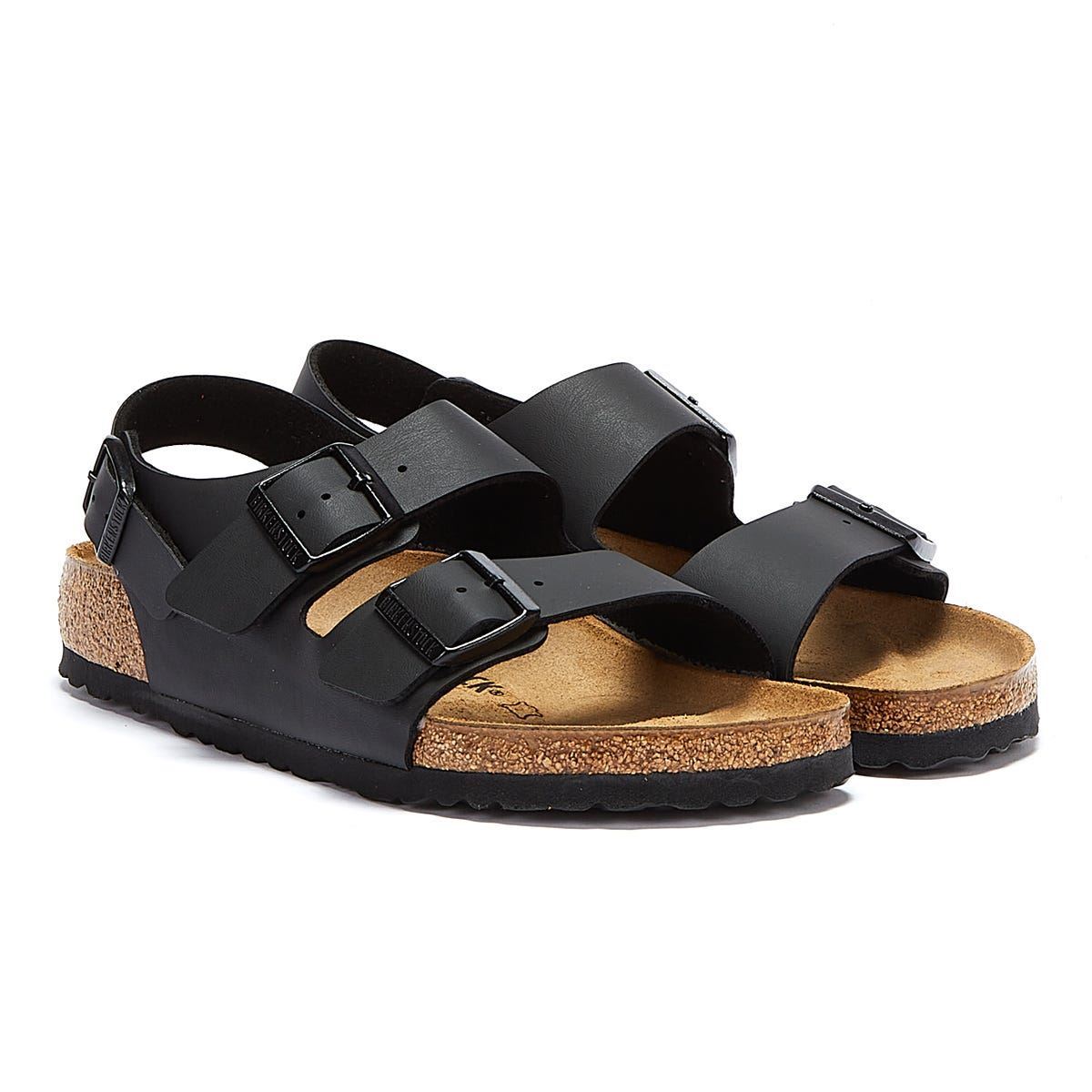 Birkenstock Milano Birko Flor Schwarze Sandalen
