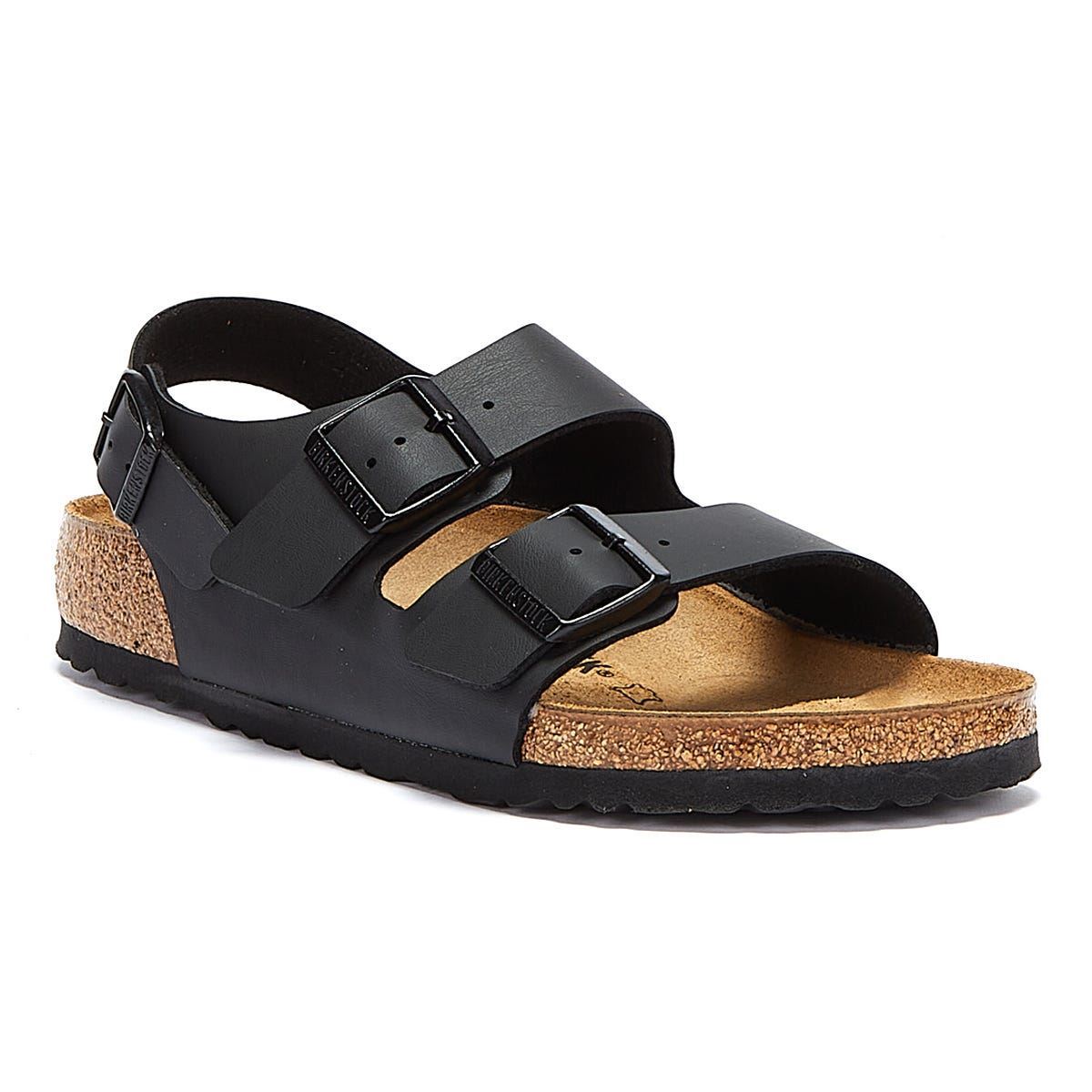 Birkenstock Milano Birko Flor Schwarze Sandalen