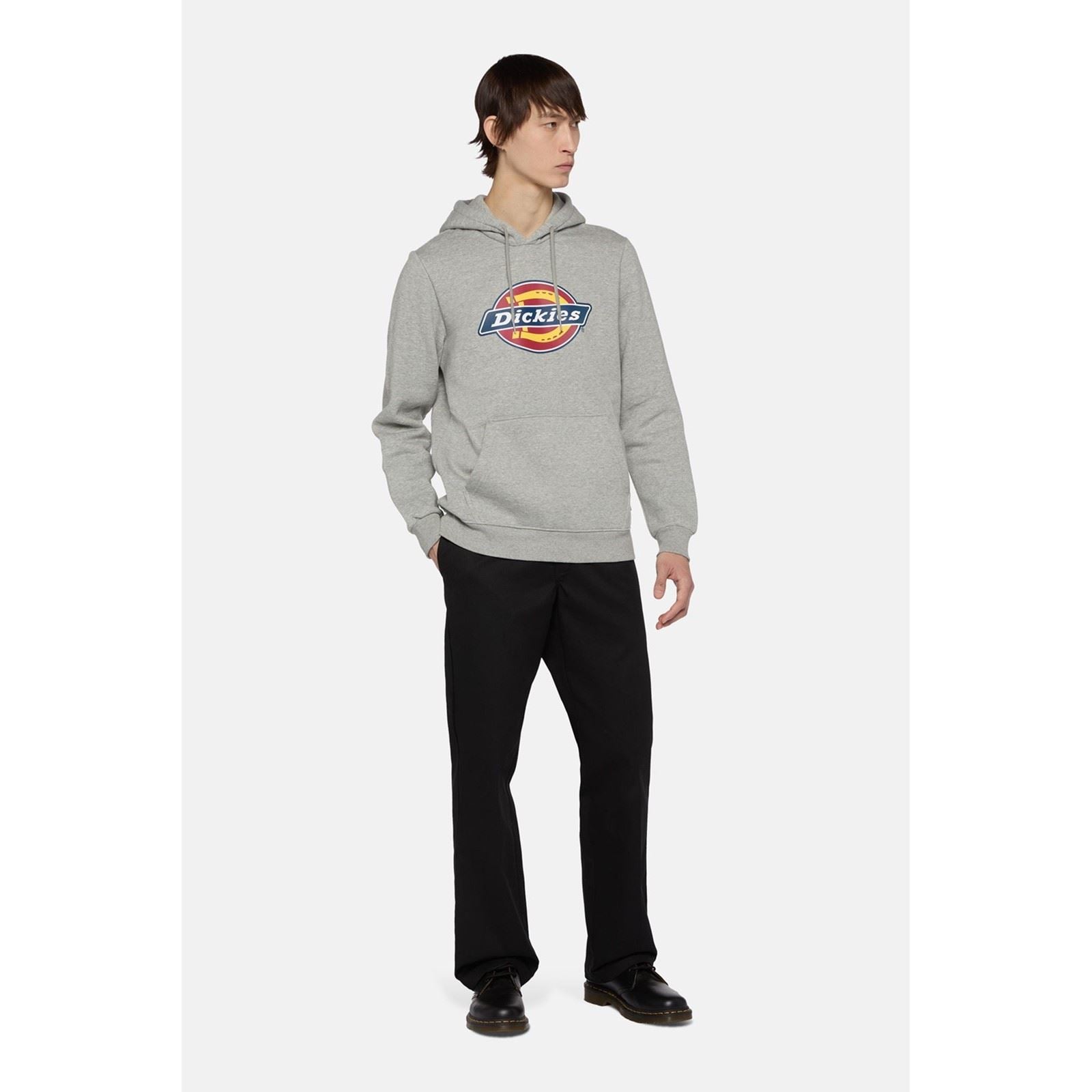Dickies Icon Logo Hoodie Unisex Erwachsene Graues Kapuzensweatshirt