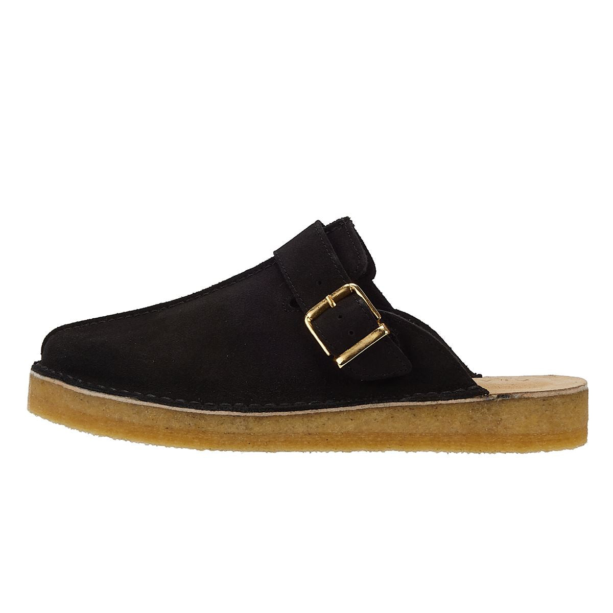 Clarks Trek Mule Wildleder Herren-Sandalen In Schwarz