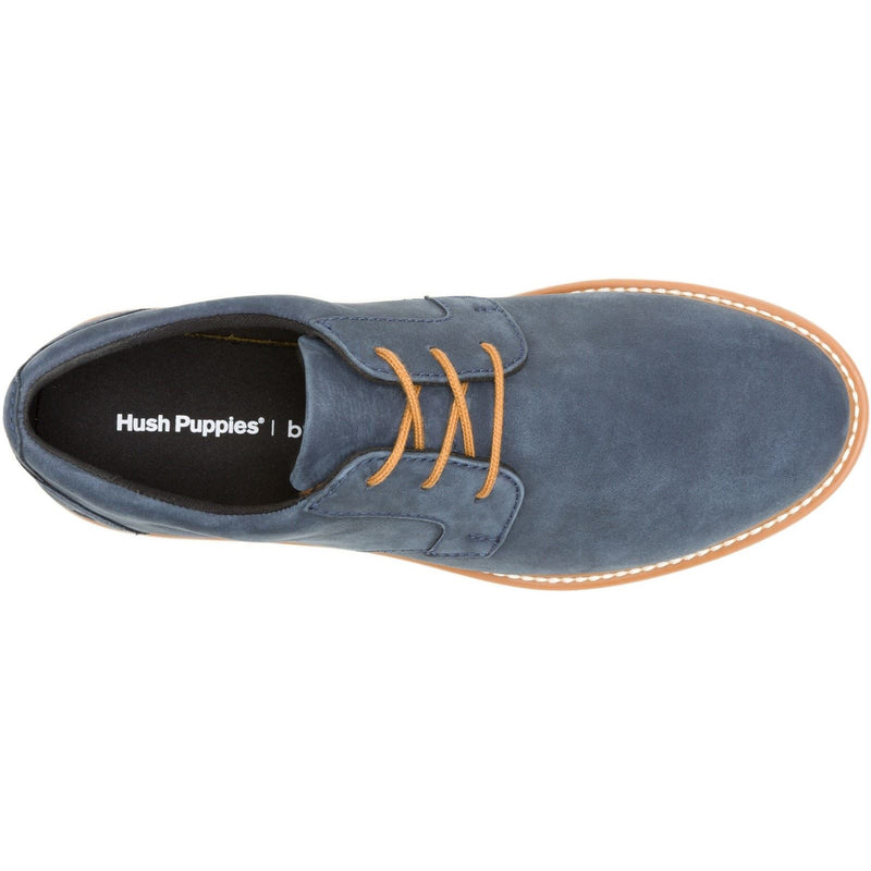 Hush Puppies Jenson Oxford Herren Lederschuhe In Marineblau Mit Schnürung