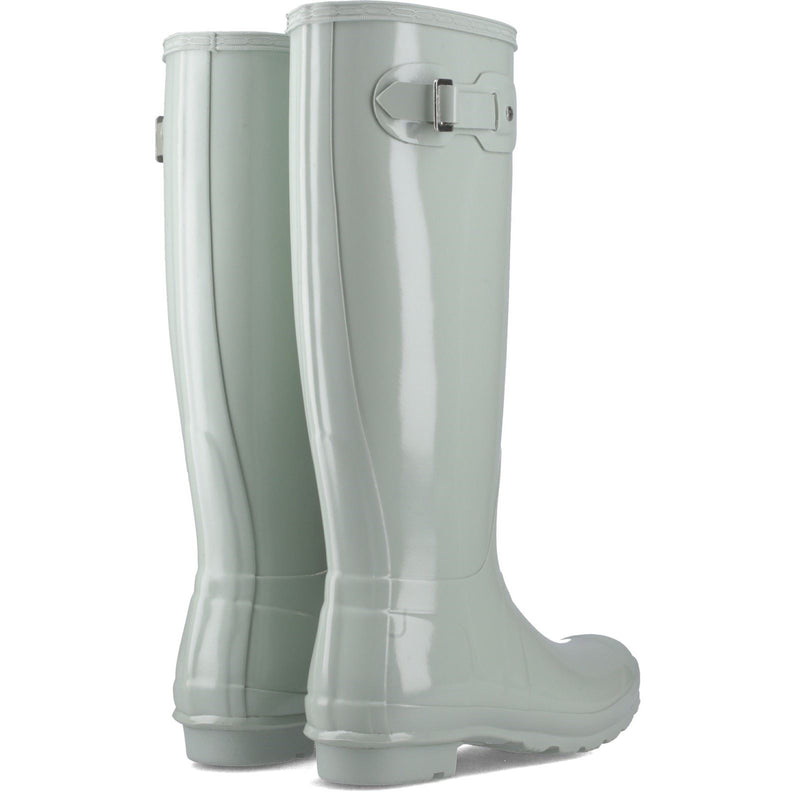 Hunter Original Tall Gloss Damen Gummistiefel In Seetanggrün