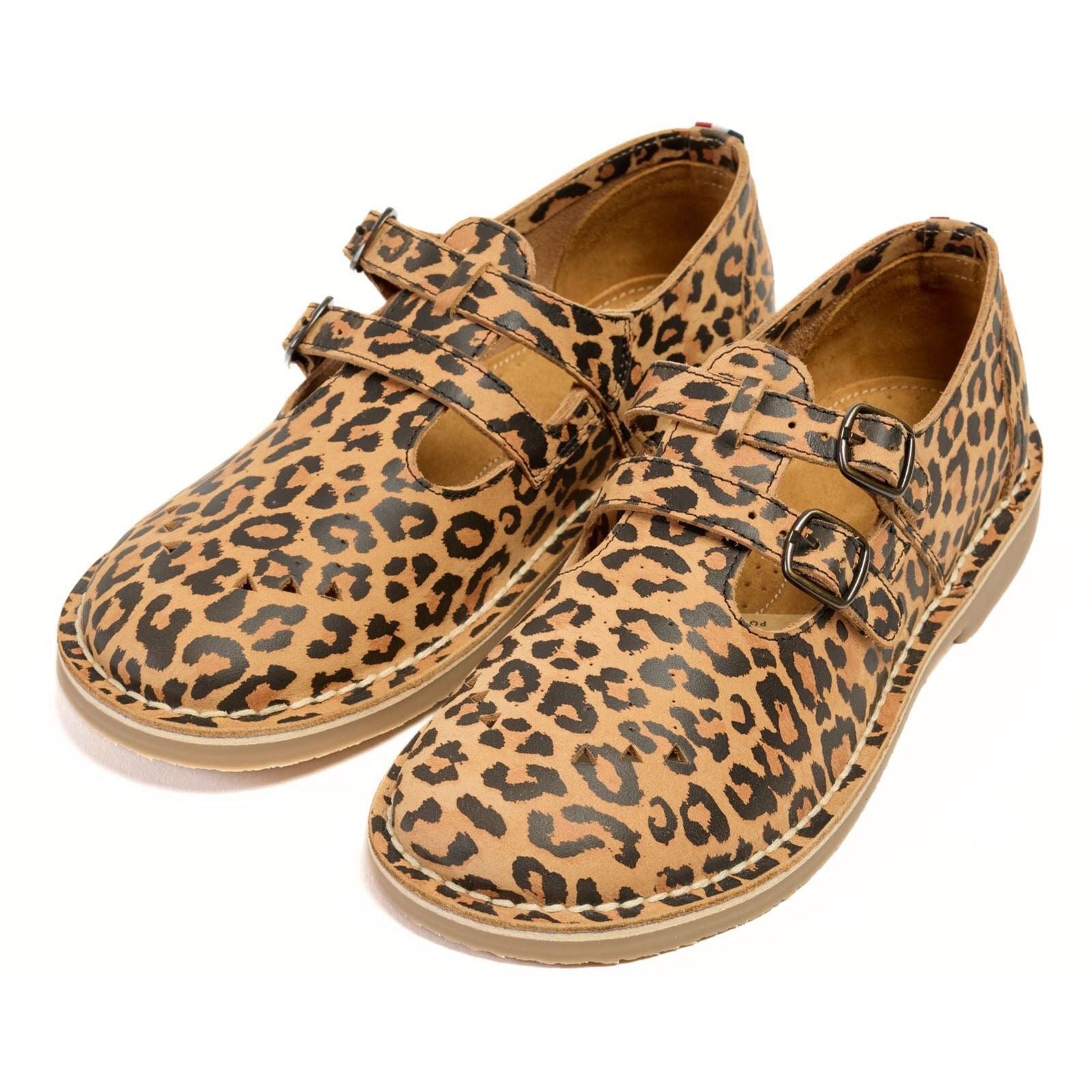 Pod Marley Leder Damenschuhe Mit Leopardenmuster