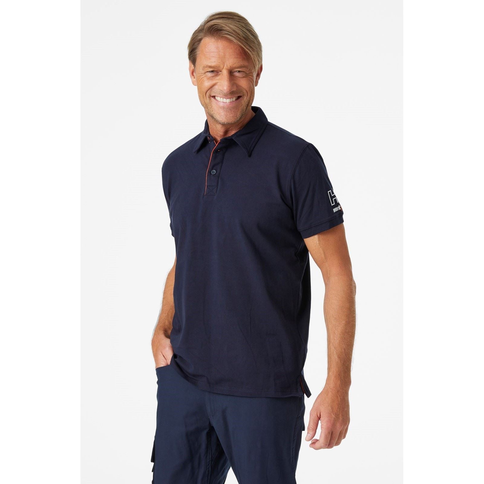Helly Hansen Workwear Kensington Baumwoll Polohemd Für Männer In Blau