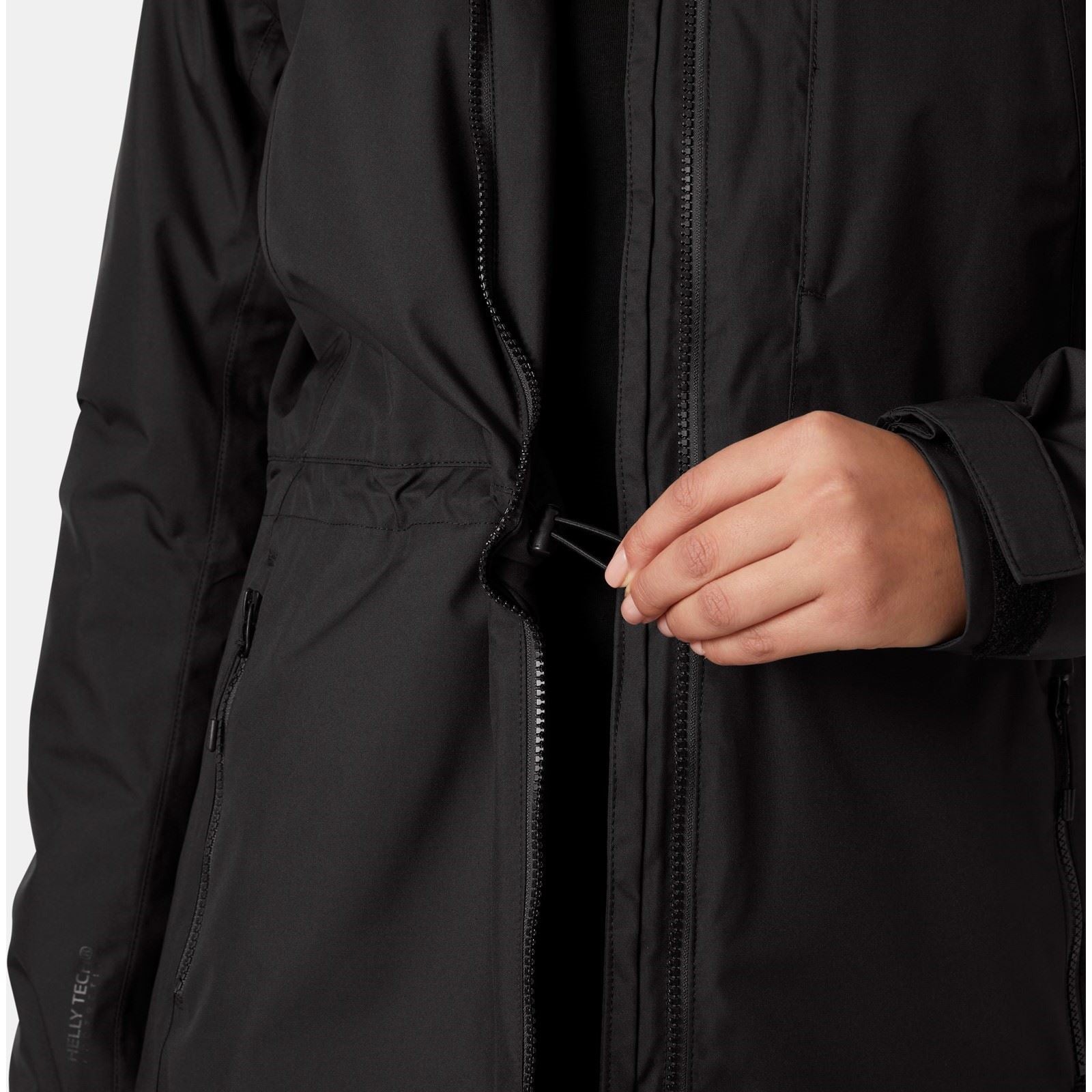 Helly Hansen Sport Westport Damen Schwarzer Gerader Mantel