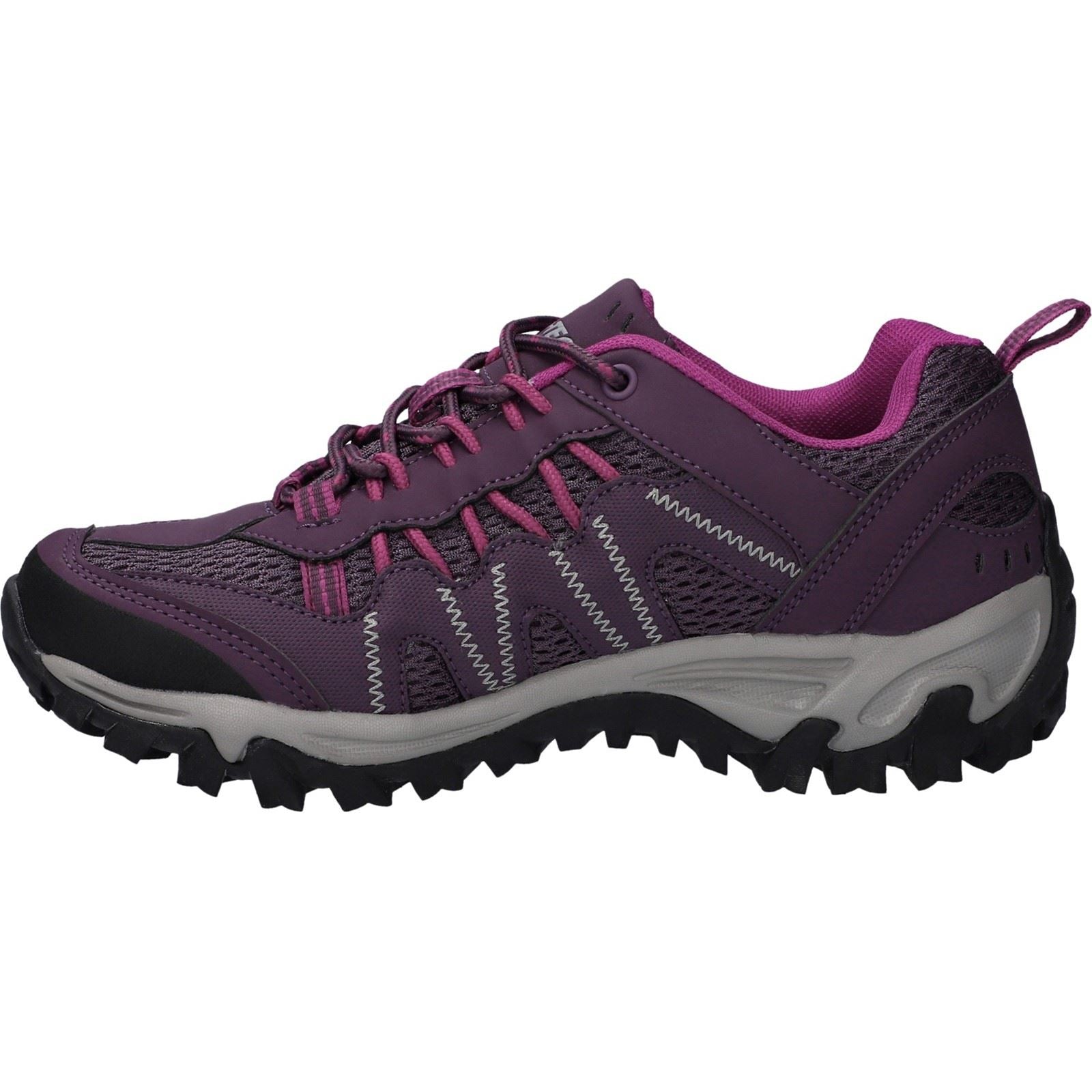 Hi-Tec Jaguar Polyester Damen Wanderschuhe in italienischem Pflaume/Festival-Fuchsia