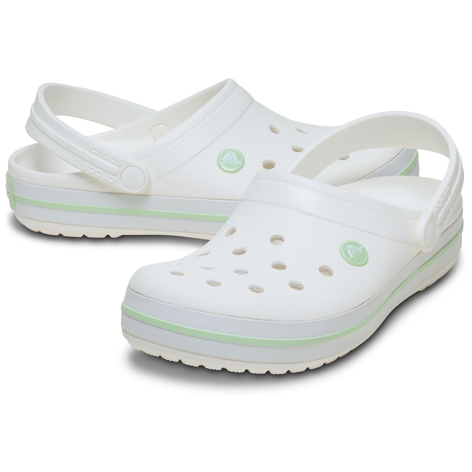 Crocs Crocband Eva Damen Clogs Weiß/Serene Grün