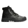 Palladium Pampa HI Snow Warm Leder Damen Schwarze Stiefel