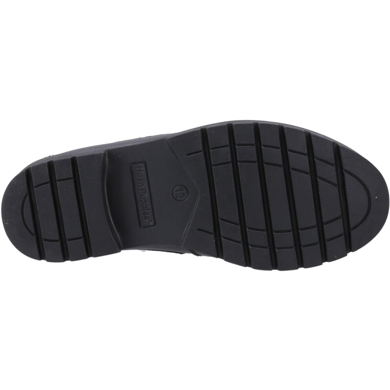 Hush Puppies Lucy Mädchenschwarze Bootsschuhe Aus Leder