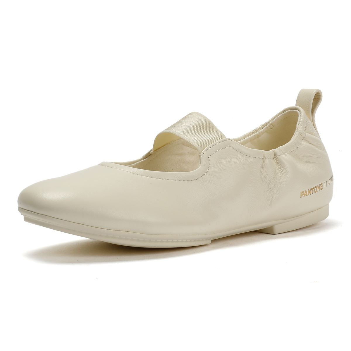 FitFlop X Pantone Delicato Mary Jane Leder Damen Weiße Schuhe