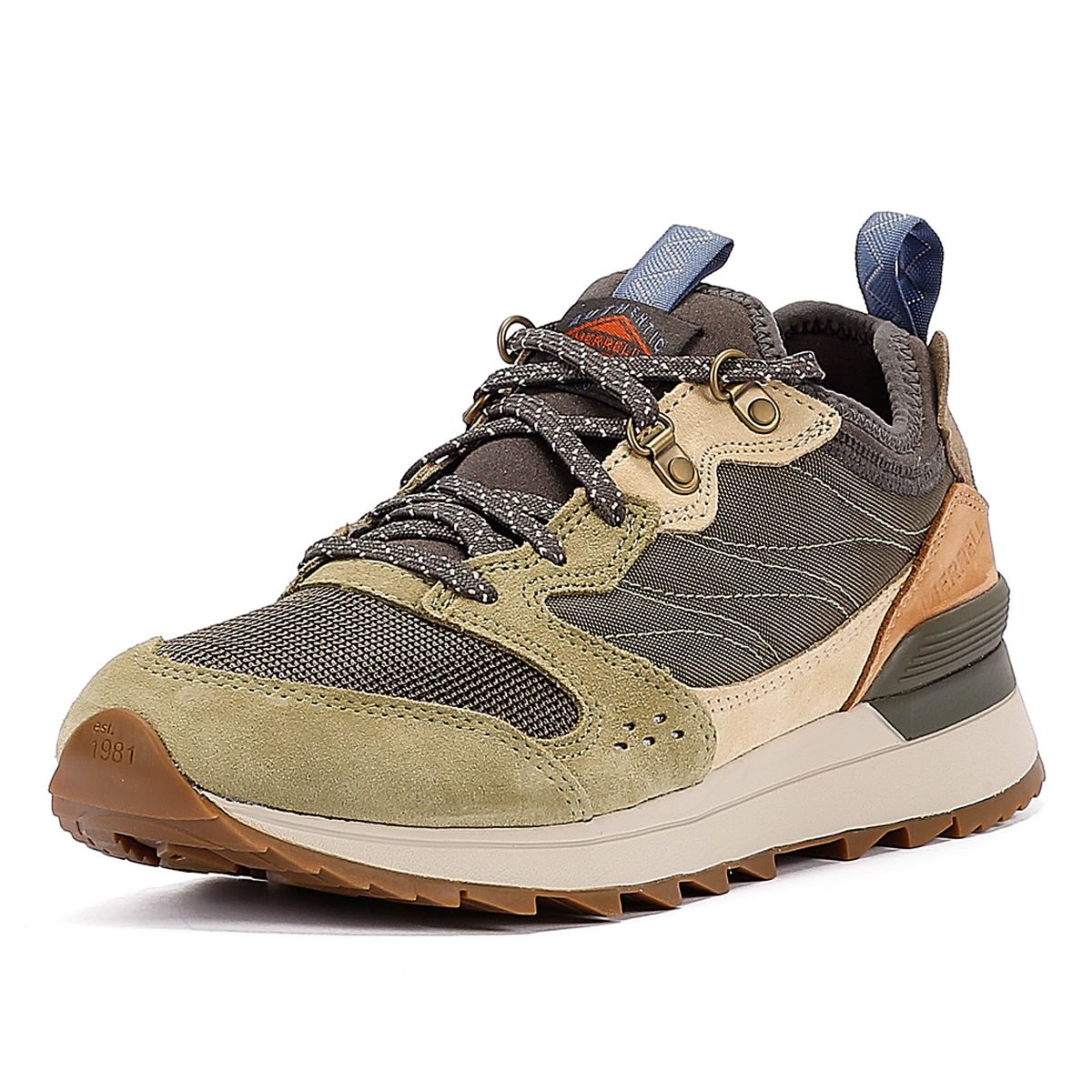 Merrell Alpine 83 Recraft Herren Olivgrün/Mehrfarbige Stoff-Sneakers