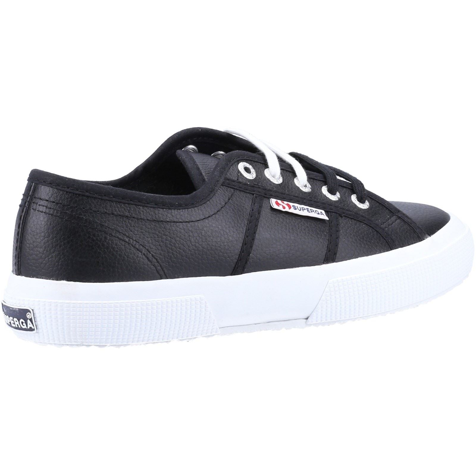 Superga 2750 Leder Herren Schwarz/Weiß Sneakers