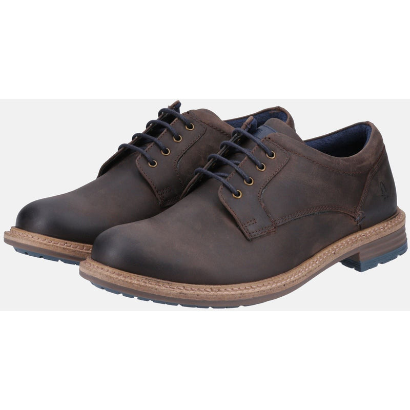 Hush Puppies Julian Leder Herren Braune Schnürschuhe