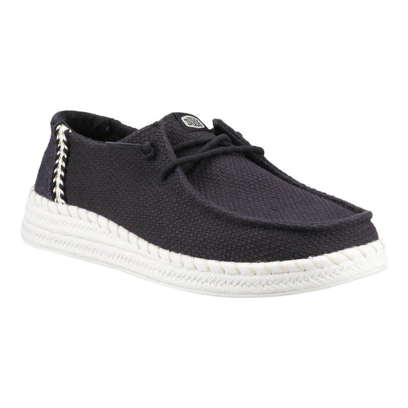 HEYDUDE Wendy Espadrille Woven Damen Espadrilles Aus Baumwollmischgewebe In Schwarz