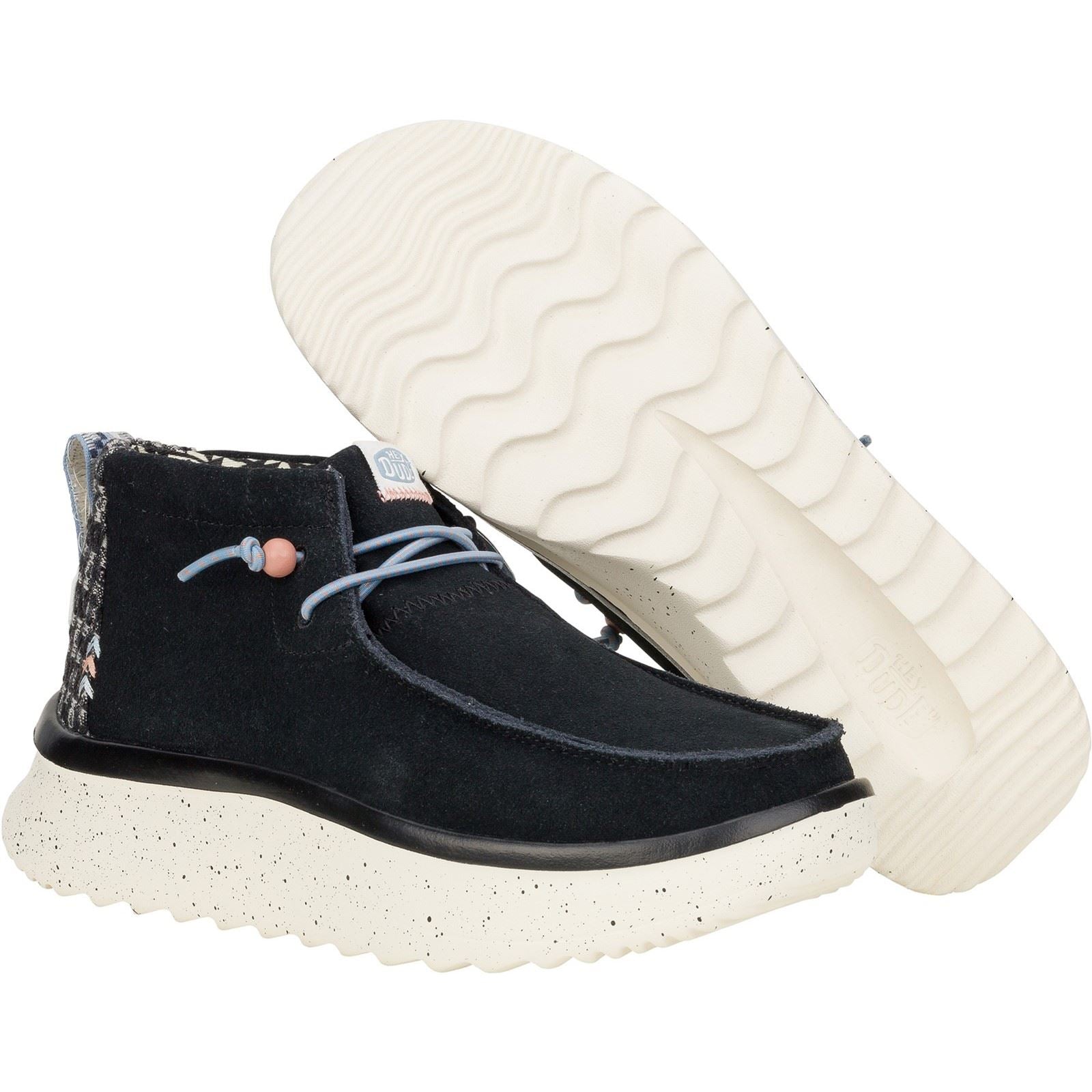 HEYDUDE Wendy Peak Hi Wildlederschwarze Damenstiefel