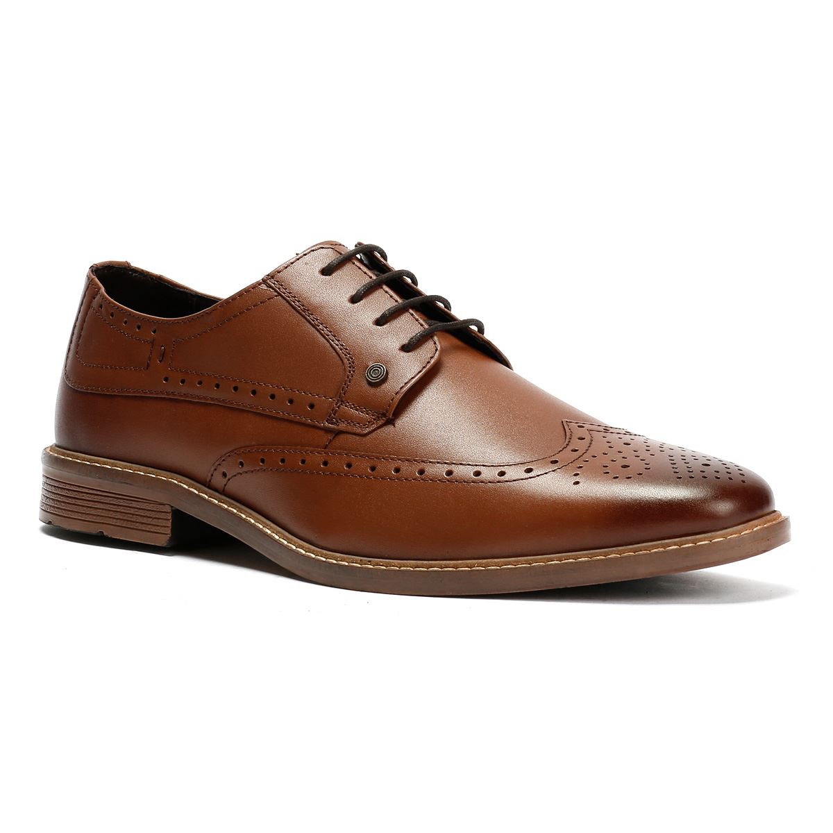 Lambretta Stockton Herren Leder Braune Schnürschuhe