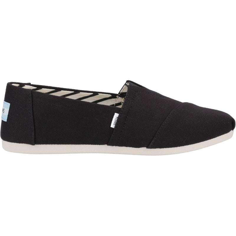 TOMS Alpargata 100% Baumwolle Damen-Schwarze Farbespadrilles