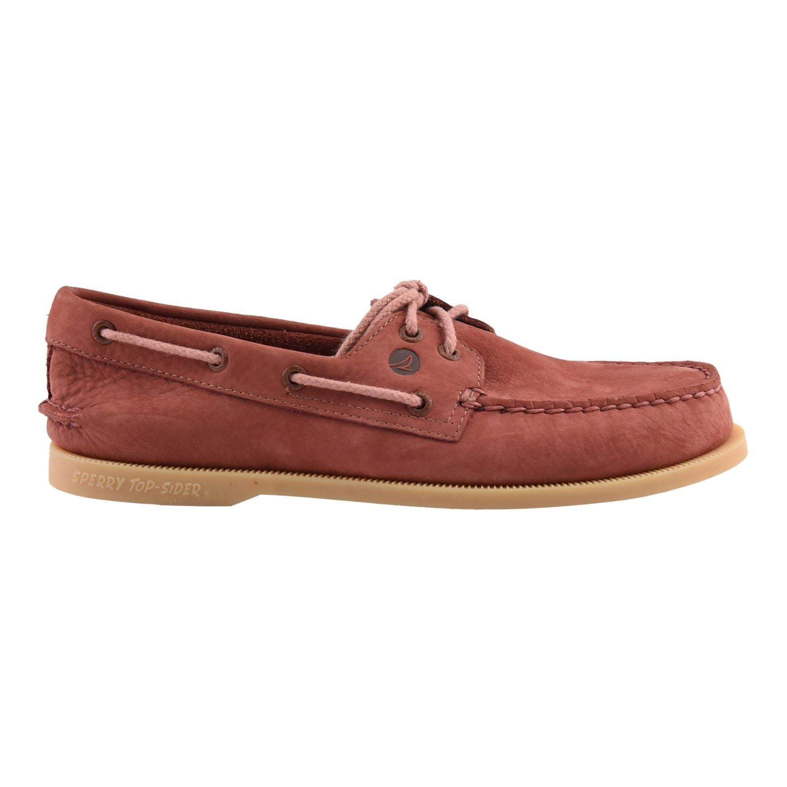 Sperry Authentic Original Herren Bootsschuhe Aus Rotem Leder
