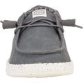 HEYDUDE Wendy Canvas 100% Baumwoll-Damendunkelgraue Loafer