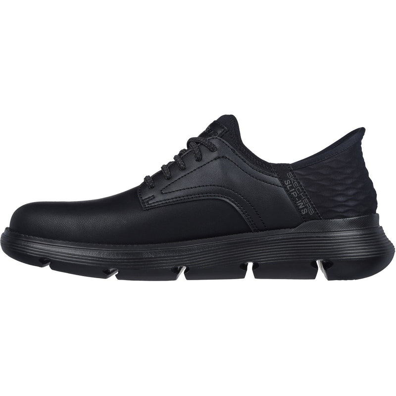 Skechers Garza Gervin Schwarze Farbe Herren-Schnürschuhe Aus Leder