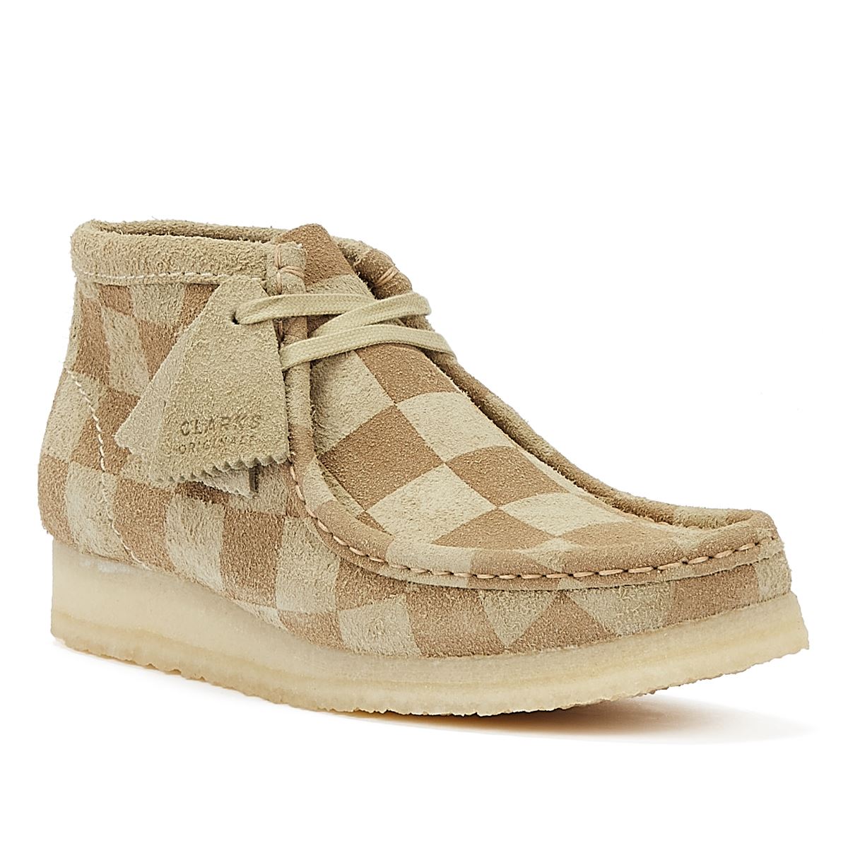 Clarks Wallabee Check Damen Stiefeletten In Beige