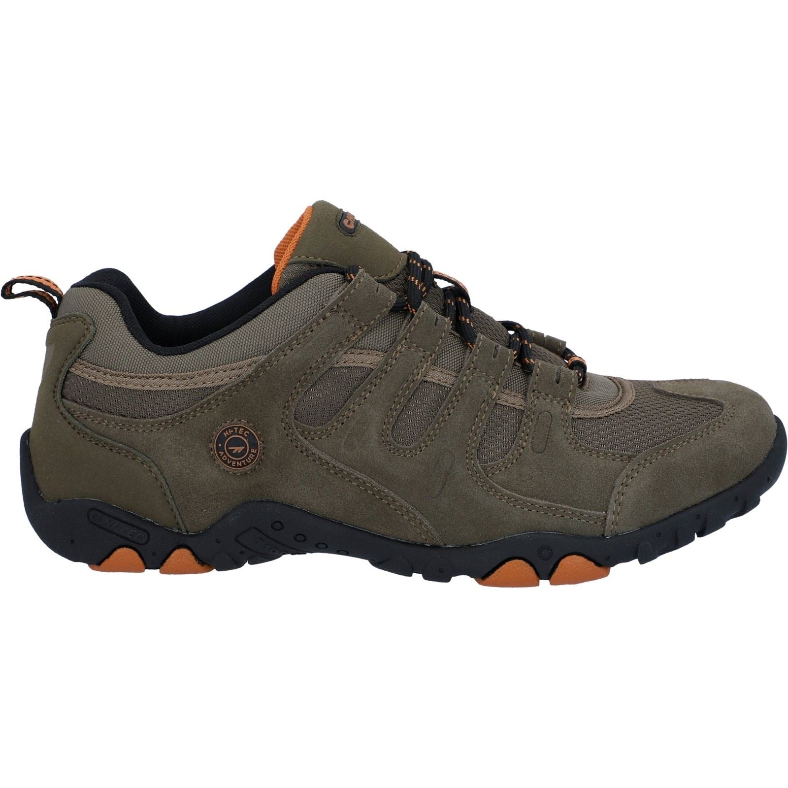 Hi-Tec Quadra II Herren Wildlederwanderschuhe in Taupe/Bruntorangefarben