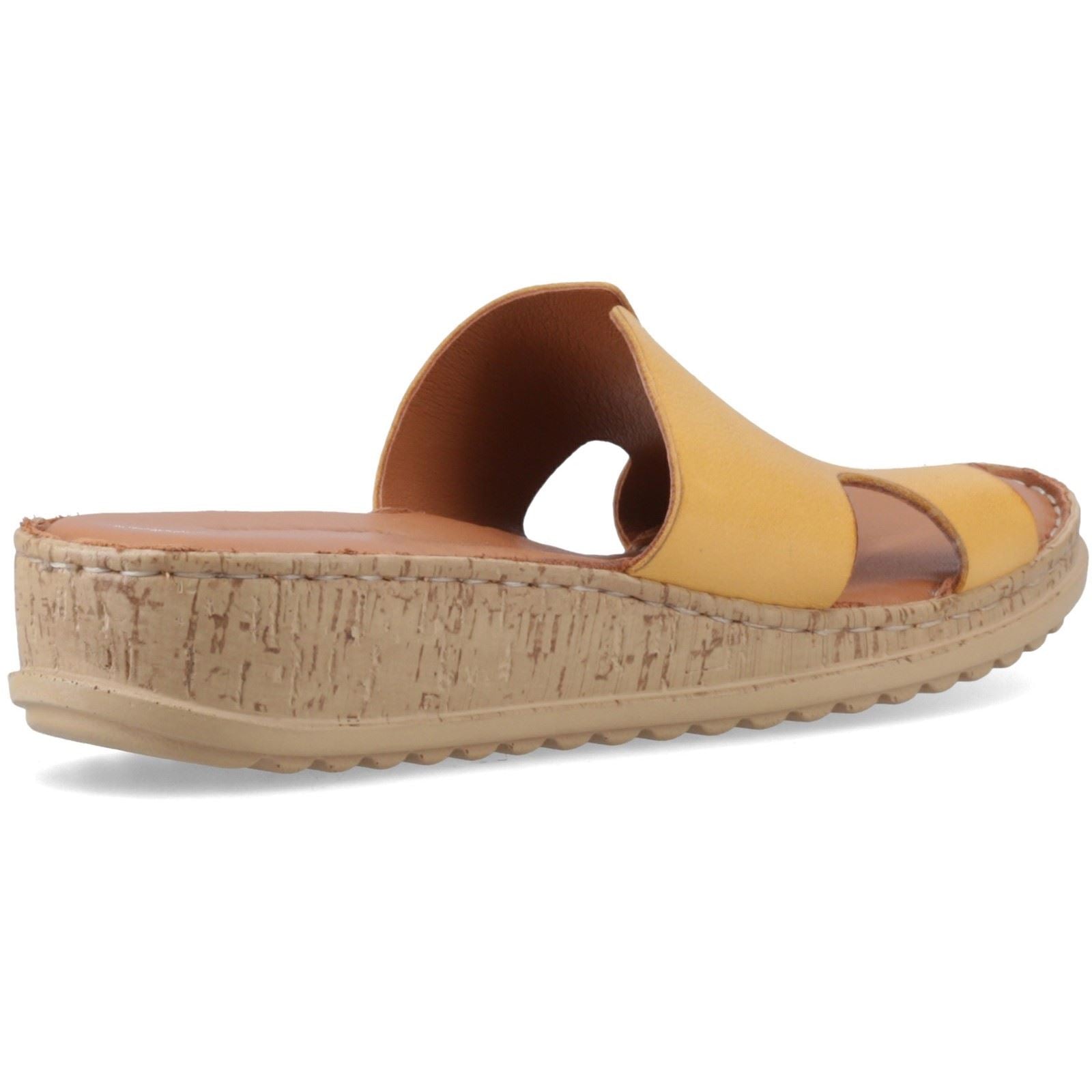 Hush Puppies Eloise Leder Frauen Senfgelbe Sandalen