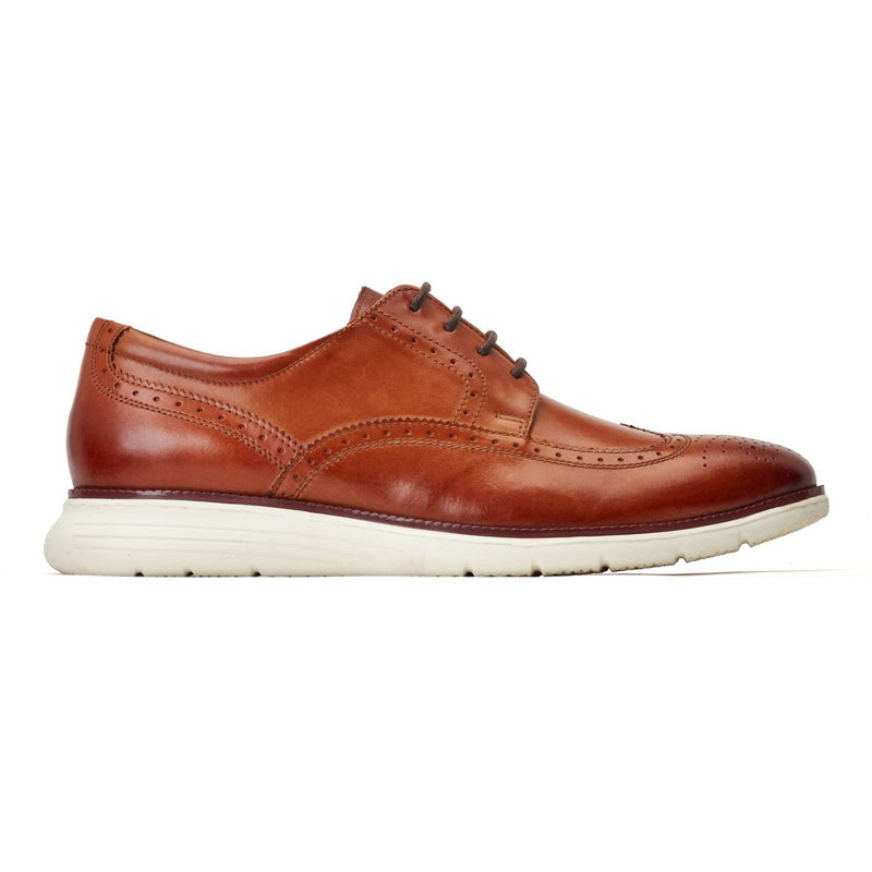 Base London Flight Lederschuhe Für Herren In Verbranntem Braun, Brogues Stil