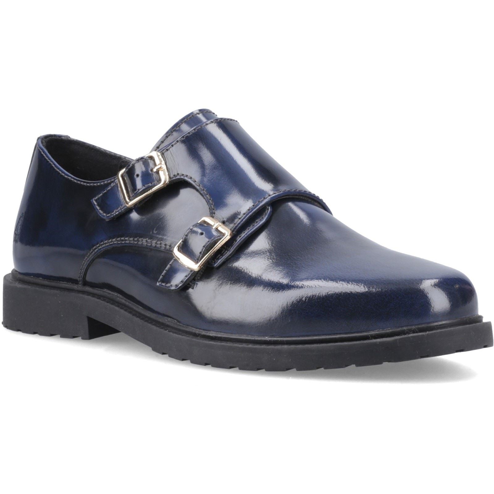 Hush Puppies Verity Hi-Shine Leder Damen Navy Schuhe