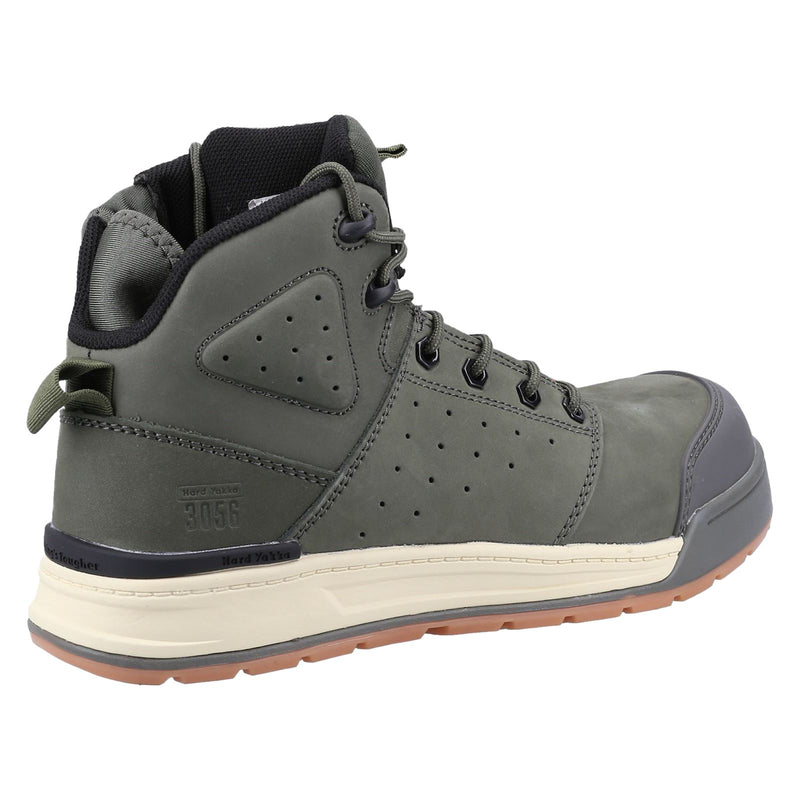 Hard Yakka Dreitausendsechsundfünfzig Schnürverschluss Leder Oliv Sicherheitsstiefel