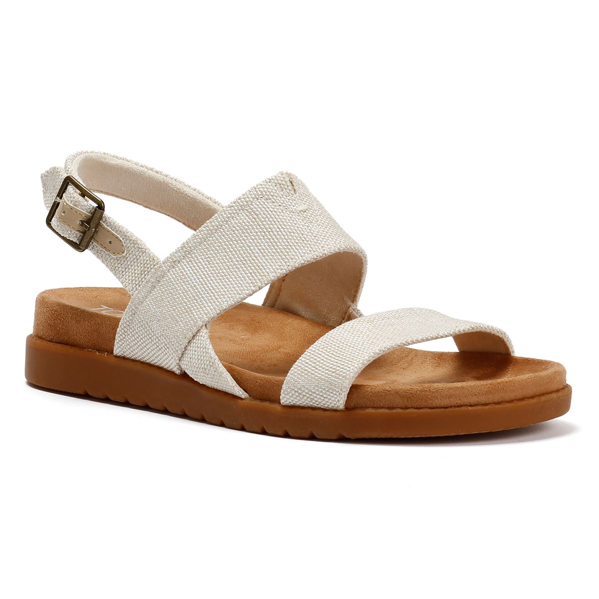 TOMS Marin Slingback Textile Damen Weiße Sandalen