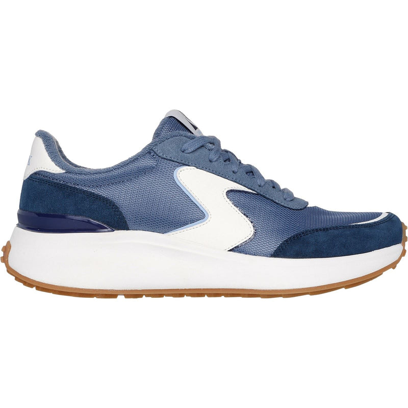 Skechers BLVD Retro Runner Leder Damen Sneaker In Marineblau