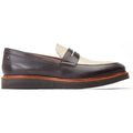 Base London Sid Herren Mokassins Aus Braun/Beigem Leder