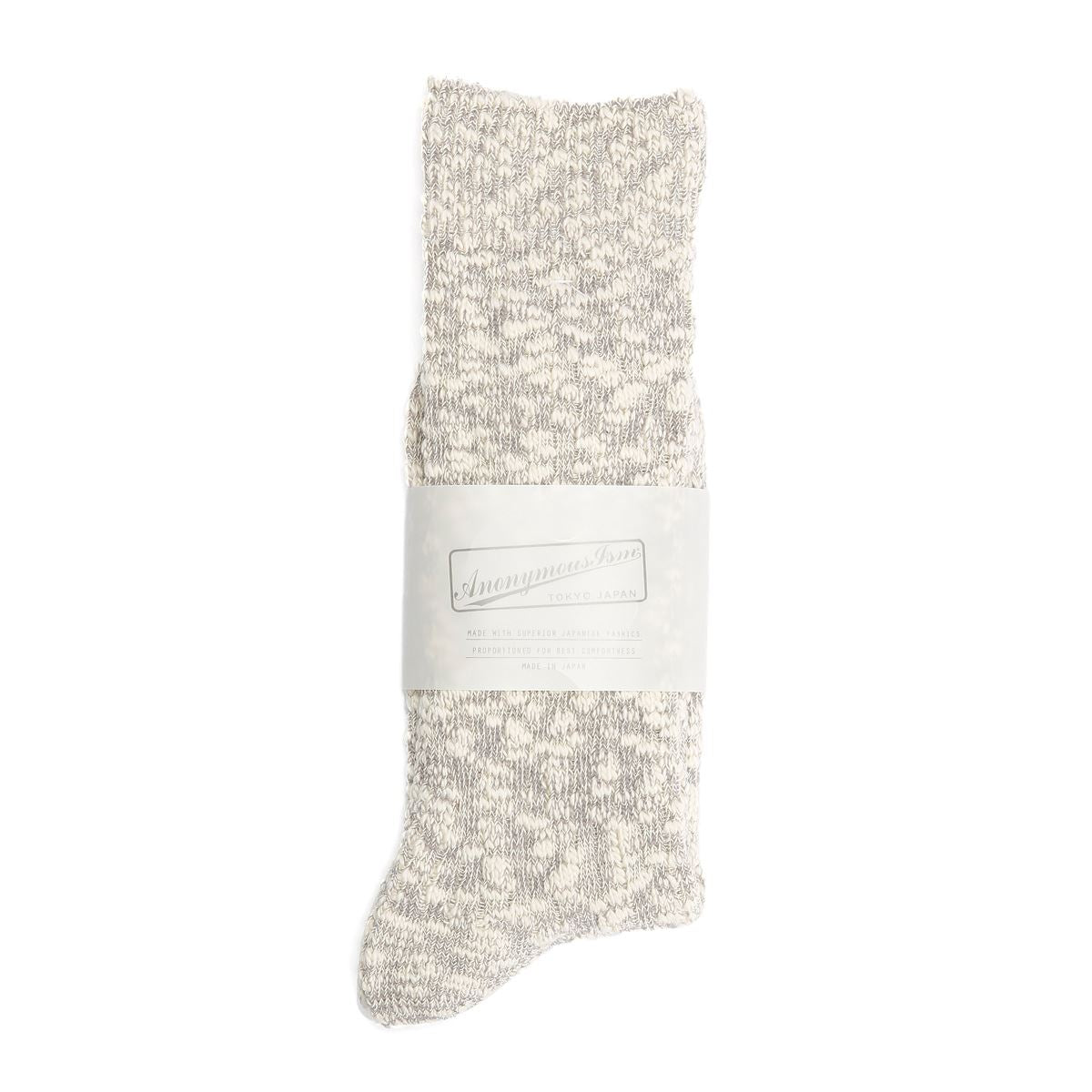 Anonymous Ism Classic Slub Crew Herren Graue Kniestrümpfe