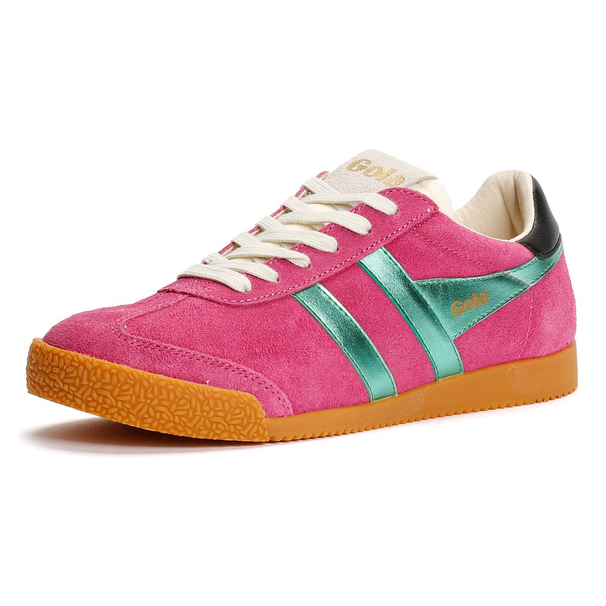 Gola Elan Glitz Damen Turnschuhe Aus Wildleder In Rosa